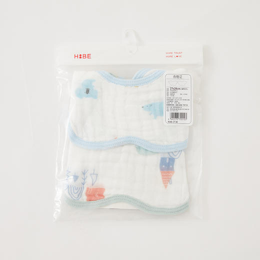 怡比生命之歌纱布围嘴围兜三角巾2条入（蓝黄色/黄花色）27*28cm 商品图11