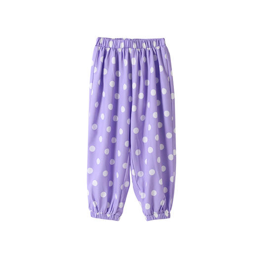 笛莎官方童装女童裤子2023年夏装儿童新款甜美格纹印花雪纺束脚裤 商品图4