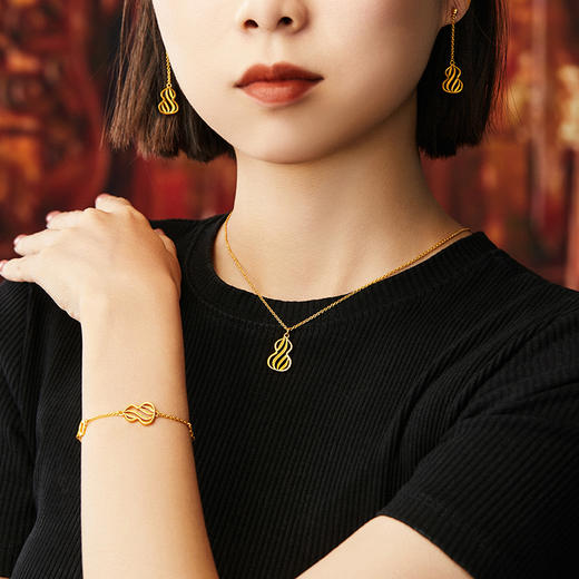 宫匠造办 福禄吊坠 素金版 商品图5