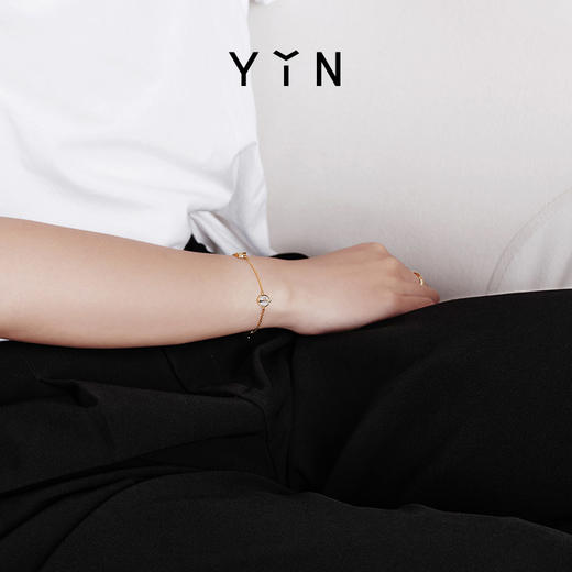 「因」系列黄金比手链-白贝母 商品图5
