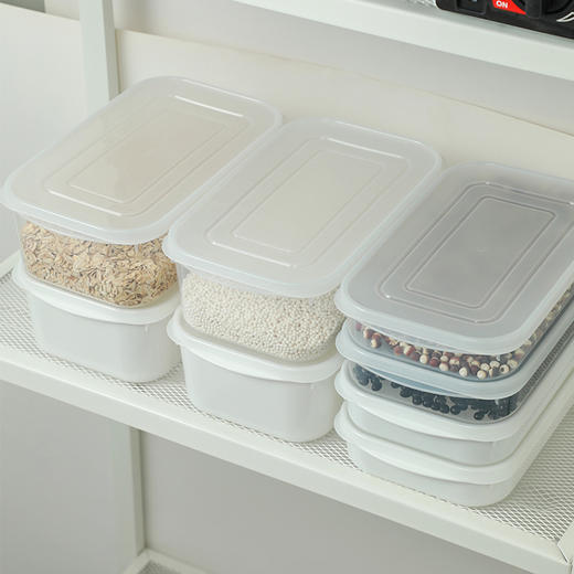 「6个装！多款尺寸」保鲜盒食品冰箱用透明塑料带盖子分隔水果居家日用冷冻密封盒厨房用品 商品图3