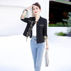 WZNHWW18099气质名媛风外套女2024年春秋季上新拼接撞色国风轻奢百搭收腰显瘦 商品缩略图1