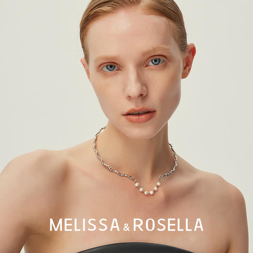 MELISSA&ROSELLA  轨迹系列闪耀宝石曲线轨迹多用珍珠项圈 商品图4