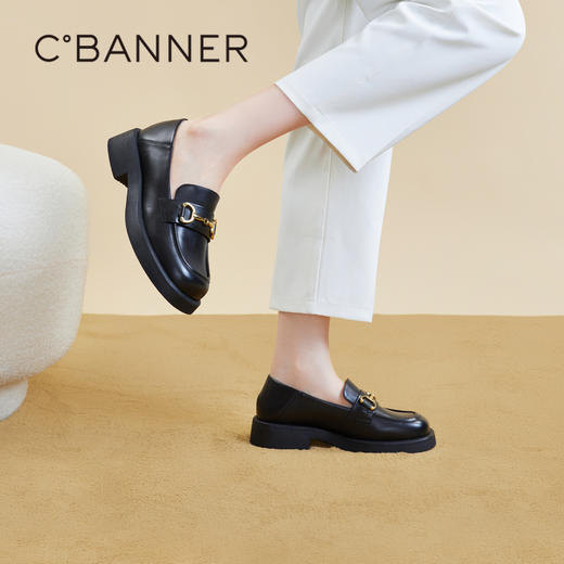 千百度秋冬英伦胶片两穿乐福鞋A23475910 商品图4