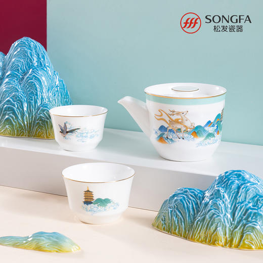 3头抬头见喜快客茶具 商品图1