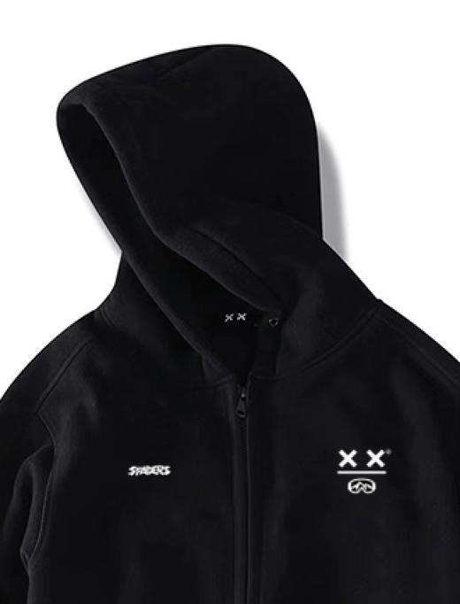 XX=√黑色带帽卫衣 商品图0
