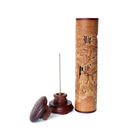 竹林七贤°竹雕香筒6.5*26.5cm 商品图7