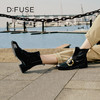 【复古藏家】D:FUSE迪芙斯冬款女靴切尔西靴牛皮圆头复古方扣短靴女DF34116227 商品缩略图6