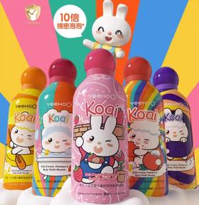 YeeHoO英氏儿童小奶泡浴慕斯洗发沐浴二合一350ml（六种口味）