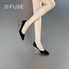 D:FUSE迪芙斯秋季新款单鞋女高跟鞋羊反绒方头中后空跟鞋女DF33114025 商品缩略图8