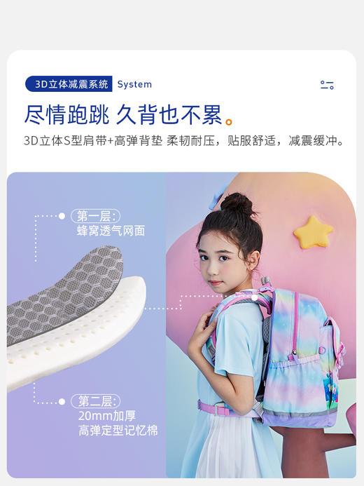 梦乐SS23尊贵护脊书包LSP103P 商品图5