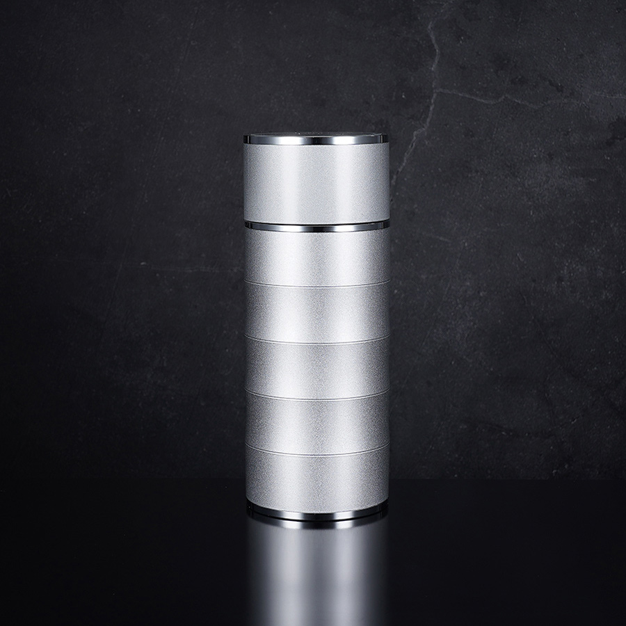 子佩集S999银竹节杯摆件【ZX007】纯银内胆泡茶杯2308