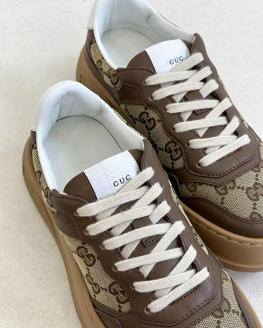 7折 G家 情侣款 在售款GG复古圆头运动鞋 2色 QZ063 商品图4