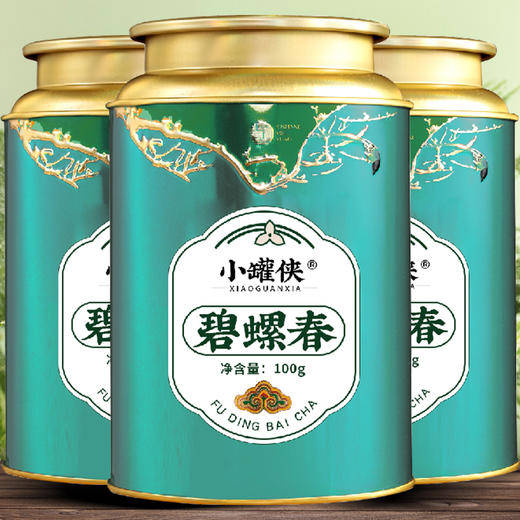 【推荐】江苏小罐侠碧螺春100克罐装 翠碧诱人 花果香醇 商品图5