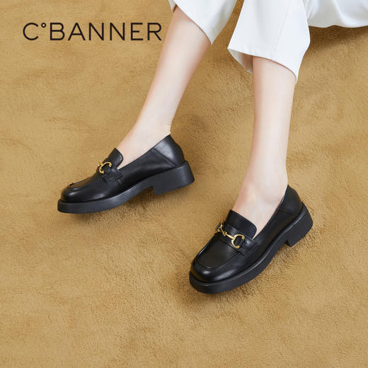 千百度秋冬英伦胶片两穿乐福鞋A23475910 商品图1