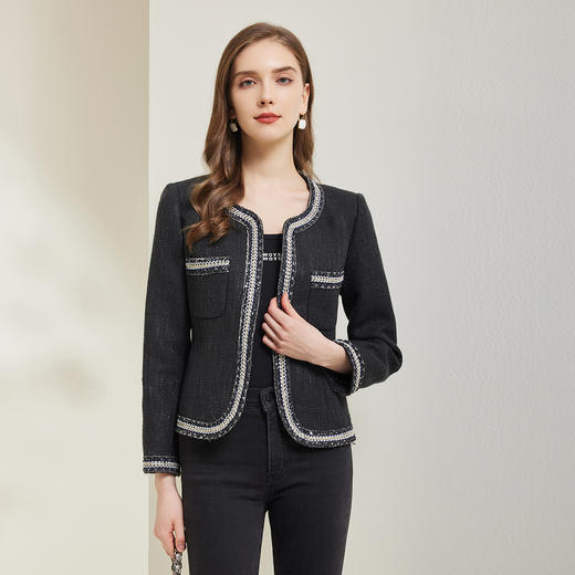 NG112斯尔丽瑟俪2023新款小香风百搭外套 商品图0