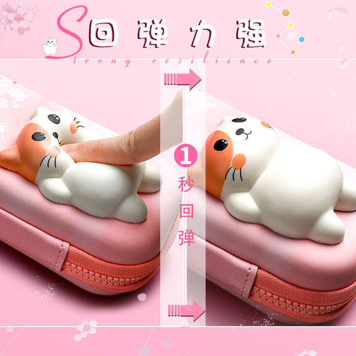 网红解压笔袋小学生简约大容量多功能文具盒ins可爱少女心铅笔盒 商品图5