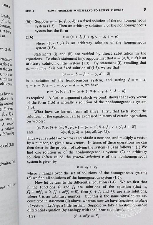 【中商原版】线性代数 第4版 Linear AlgebraAn Introductory Approach 英文原版 Charles WCurtis 商品图6