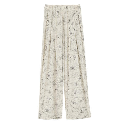 【第二件立减！】新中式水墨扎染阔腿裤 夏季薄款丝滑亲肤 高腰垂感拖地 慵懒休闲防晒裤 商品图4