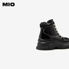 MIO米奥冬季纯色高跟厚底靴子时髦酷飒系带机能马丁靴女靴M235614239 商品缩略图4
