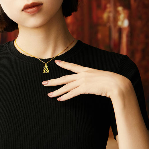 宫匠造办 福禄吊坠 素金版 商品图6