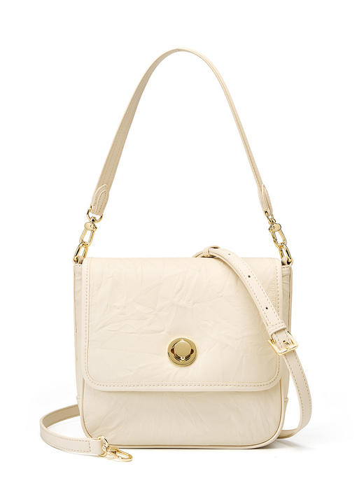 新款手抓纹牛皮腋下包，褶皱黑色复古托特包斜挎单肩包QSL-2332 商品图4