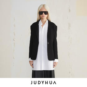 JUDYHUA 背弧线镂空设计款西装