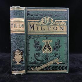 约19世纪后期 弥尔顿诗集 9幅插图 漆布精装32开