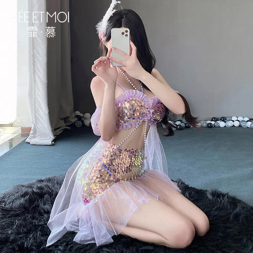 【情趣内衣】霏慕 梦幻人鱼姬珠链点缀套装6633 商品图6