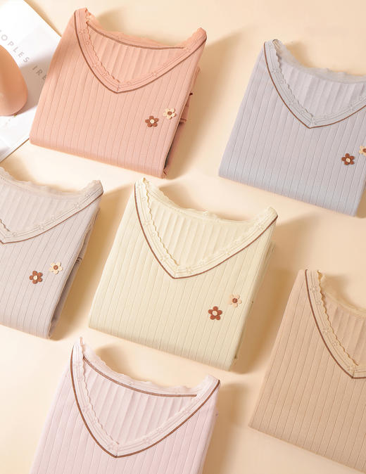 女士60支莫代尔彩纱磨毛加厚润肤面膜衣秋衣秋裤套装8168/8174/2301/2302 商品图3