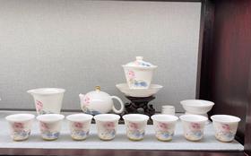 羊脂玉瓷荷花大套组