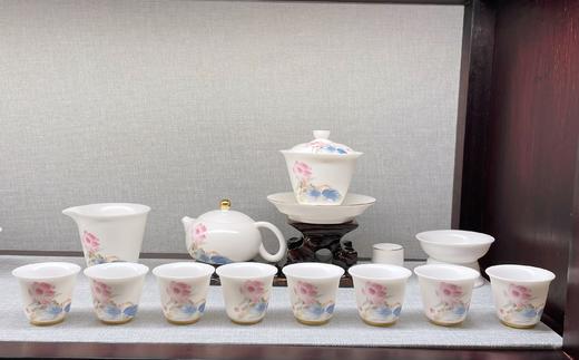 羊脂玉瓷荷花大套组 商品图0