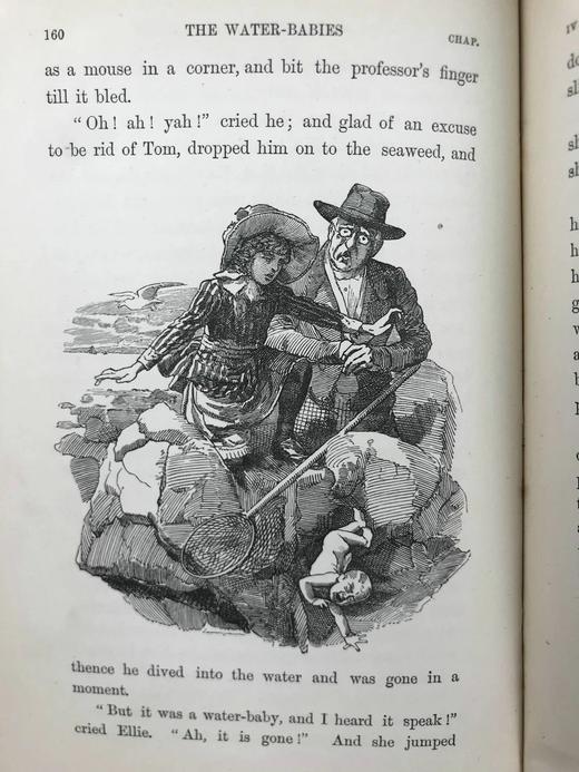 1895年 查尔斯·金斯利《水孩子》 100幅插图 漆布精装32开 商品图5