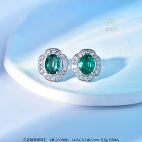 【花容】祖母绿耳钉    CB12306001