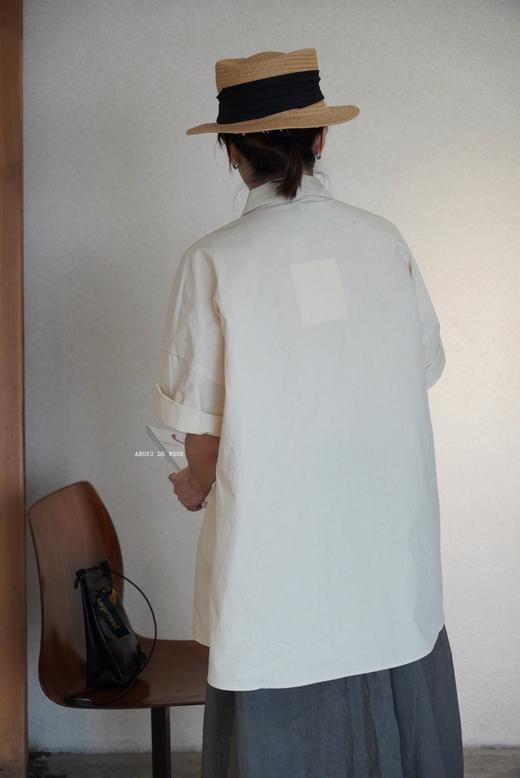 apuntob 米色宽松长款衬衫 商品图3