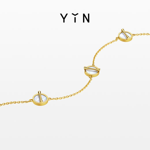 「因」系列黄金比手链-白贝母 商品图6