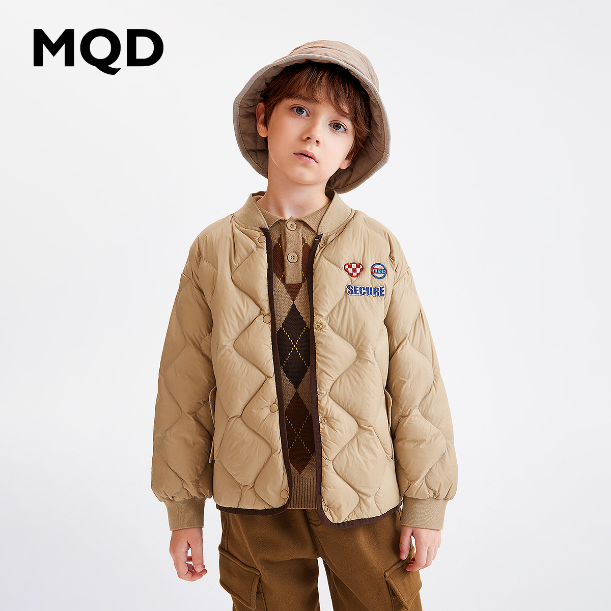 【秒】【MQD】童装男童新款儿童羽绒服冬轻薄棒球领内搭保暖