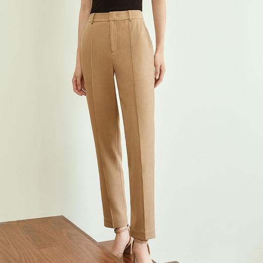 玳莎OL职业九分锥形裤女2023年秋季新款纯色垂感显瘦高级感西装裤  DC36303 商品图0