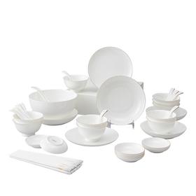 德铂Debo 铂布林根 (骨瓷套装)餐具套装陶瓷碟碗勺盘46件套 DEP-802