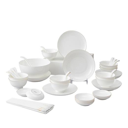 德铂Debo 铂布林根 (骨瓷套装)餐具套装陶瓷碟碗勺盘46件套 DEP-802 商品图0