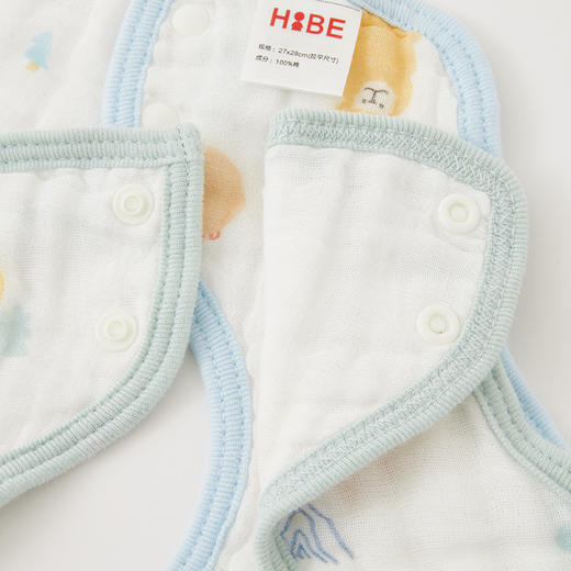 怡比生命之歌纱布围嘴围兜三角巾2条入（蓝黄色/黄花色）27*28cm 商品图9