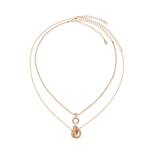 INBB0304 环环相扣双环双层项链个性叠戴时尚项链男女情侣｜ INCH EDITION 时光不惑系列 商品图6