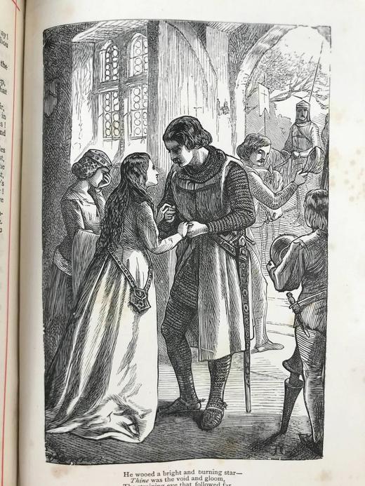 约19世纪后期 赫曼斯夫人诗集 8幅插图 漆布精装32开 商品图12