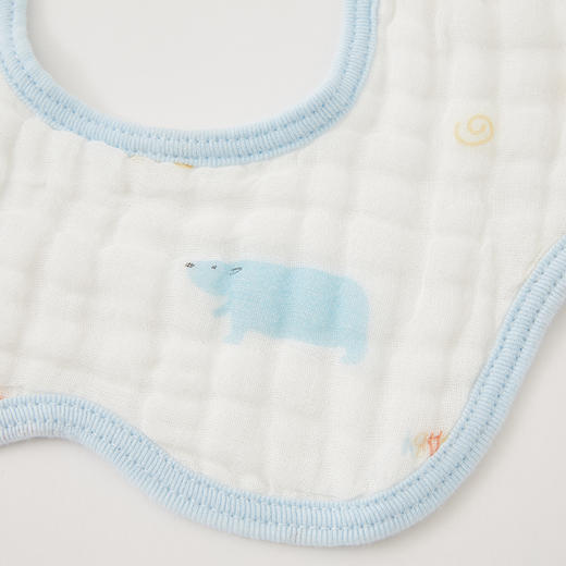 怡比生命之歌纱布围嘴围兜三角巾2条入（蓝黄色/黄花色）27*28cm 商品图8