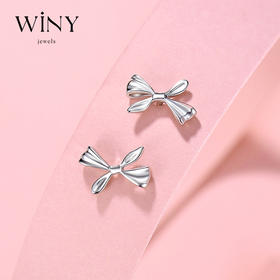 Winy925纯银小蝴蝶王后耳钉送女友闺蜜节日生日礼物