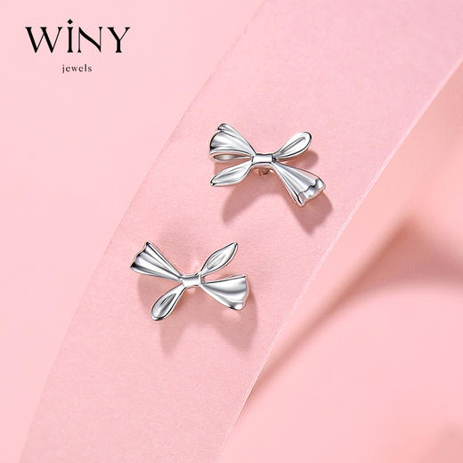 Winy925纯银小蝴蝶王后耳钉送女友闺蜜节日生日礼物 商品图0