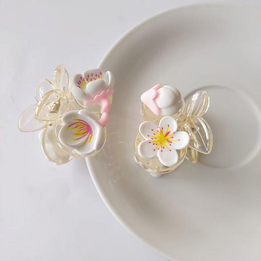 粉色樱花抓夹花朵可爱少女心高马尾发抓甜美夹子小号鲨鱼夹发饰 商品图7