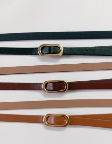 【积分礼品】熙世界韩版简约时尚百搭1cm宽细款腰带皮带女牛仔裤百搭学生细长免打孔（颜色随机） 商品图2