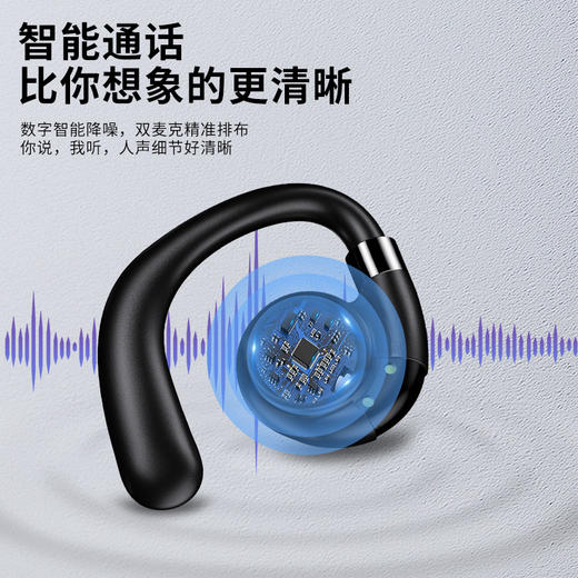 AURARO G116开放式耳夹耳机 | 智能触控，操作更方便~音乐控制，接听/挂断电话，呼叫语音助手，轻轻松松轻点触控,佩戴轻盈舒适，不入耳不疼痛 商品图5