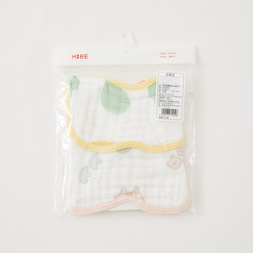 怡比生命之歌纱布围嘴围兜三角巾2条入（蓝黄色/黄花色）27*28cm 商品图4